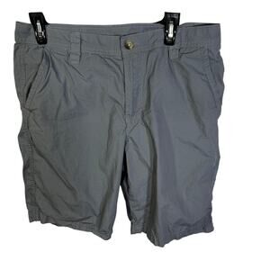 Columbia Men's Size 32 Flat Front 10" Inseam Cotton Gray Chino Shorts